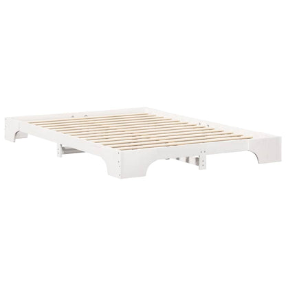 Bedframe met opslag Wit 140 x 210 cm Hout