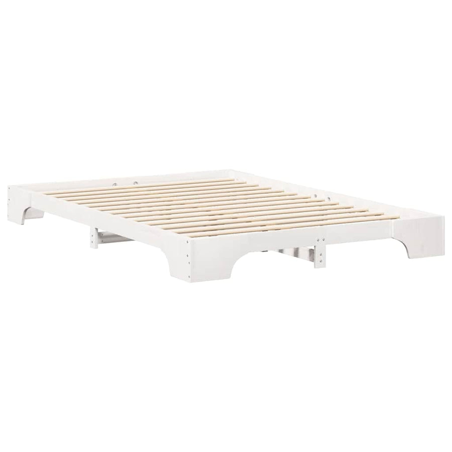 Bedframe met opslag Wit 140 x 210 cm Hout
