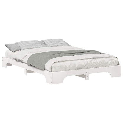 Bedframe met opslag Wit 140 x 210 cm Hout