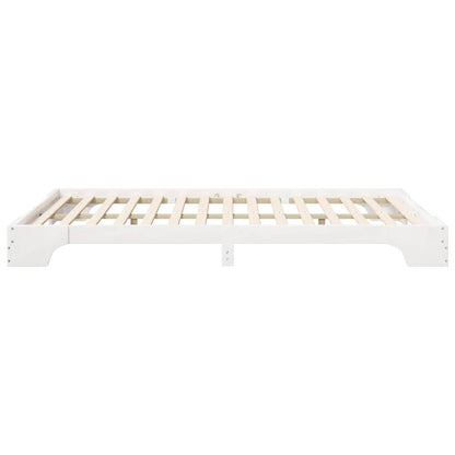 Bedframe met opslag Wit 140 x 210 cm Hout
