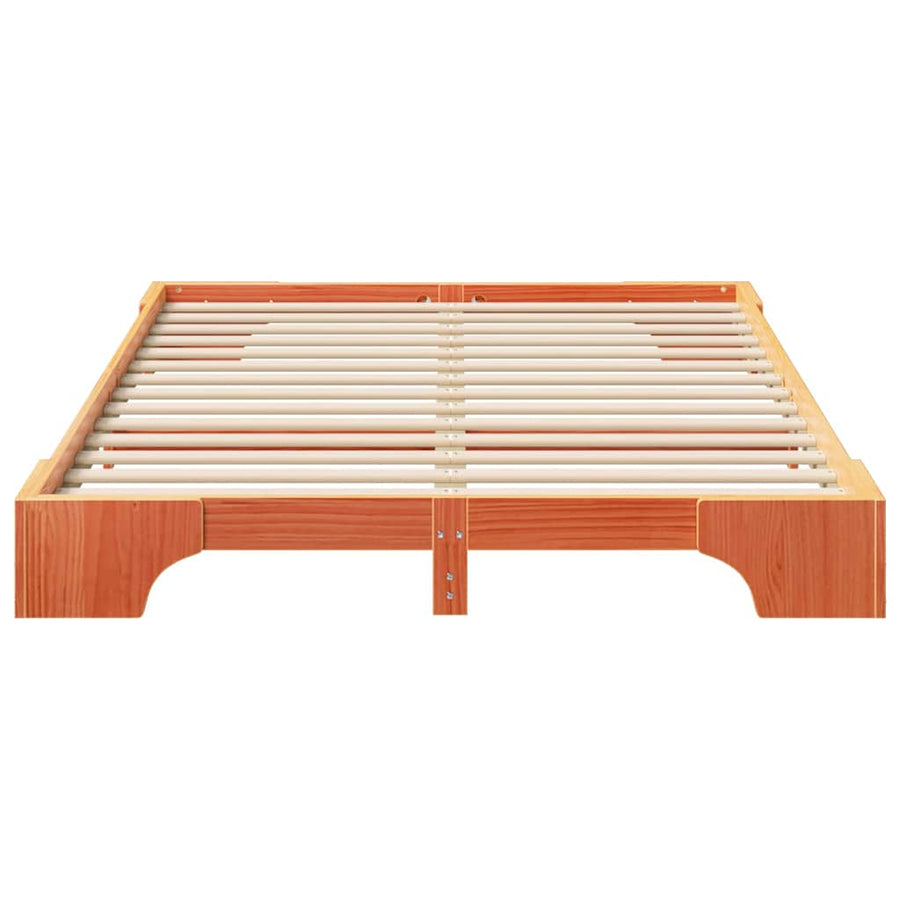 Bedframe met opslag Bruin 140 x 210 cm Hout