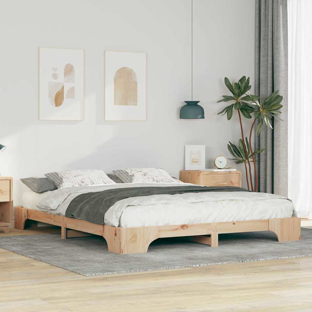 Bedframe met opslag Bruin 160 x 210 cm Hout