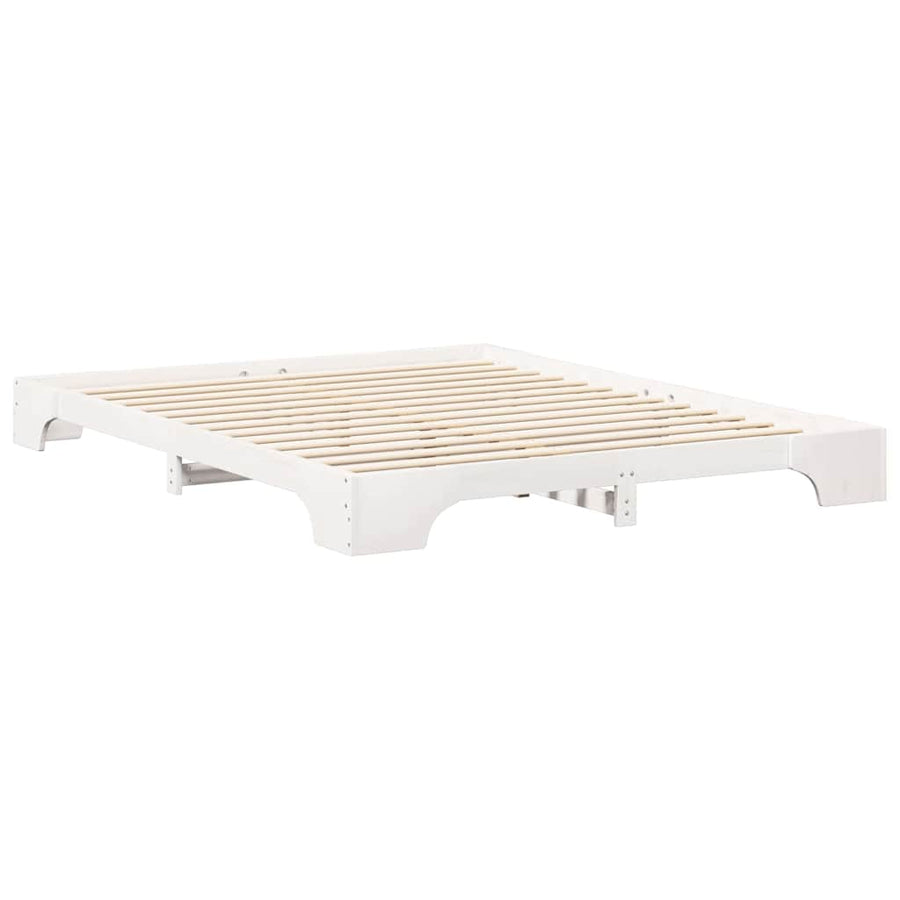 Bedframe met opslag Wit 160 x 210 cm Hout