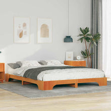 Bedframe met opslag Bruin 160 x 210 cm Massief hout