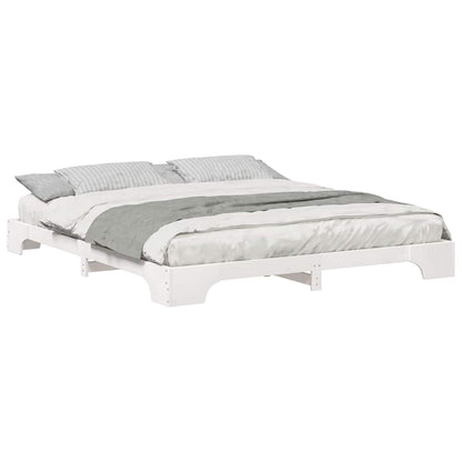 Bedframe Wit 180 x 210 cm Massief grenenhout