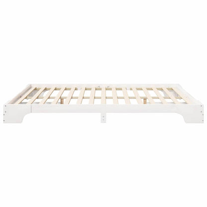 Bedframe Wit 180 x 210 cm Massief grenenhout