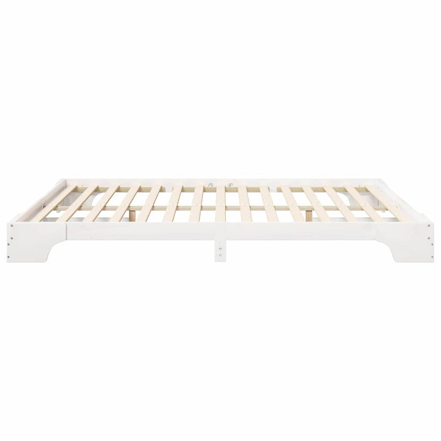 Bedframe Wit 180 x 210 cm Massief grenenhout