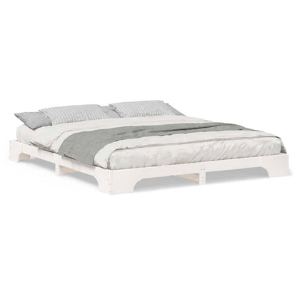 Bedframe met opslag Wit 200 x 210 cm Hout