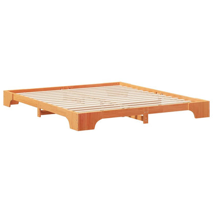 Bedframe met opslag Bruin 200 x 210 cm Hout