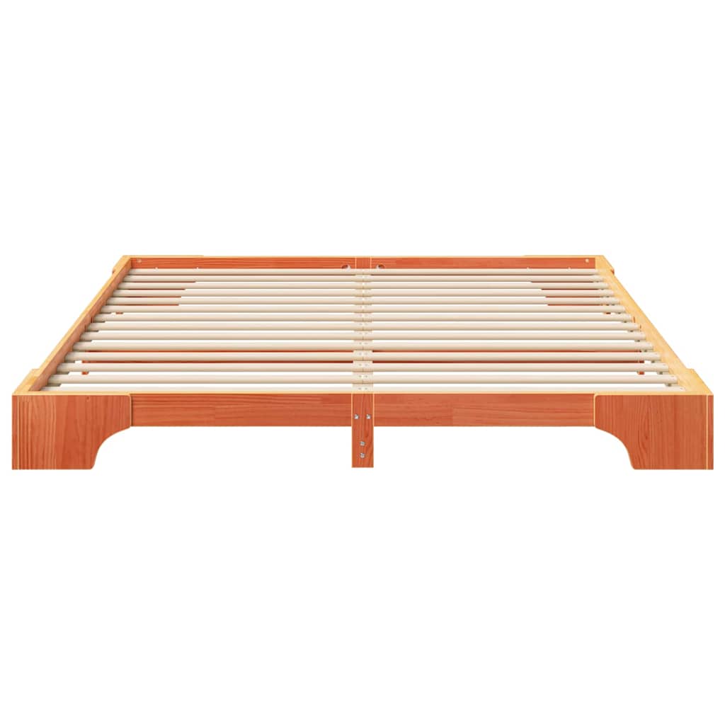 Bedframe met opslag Bruin 200 x 210 cm Hout