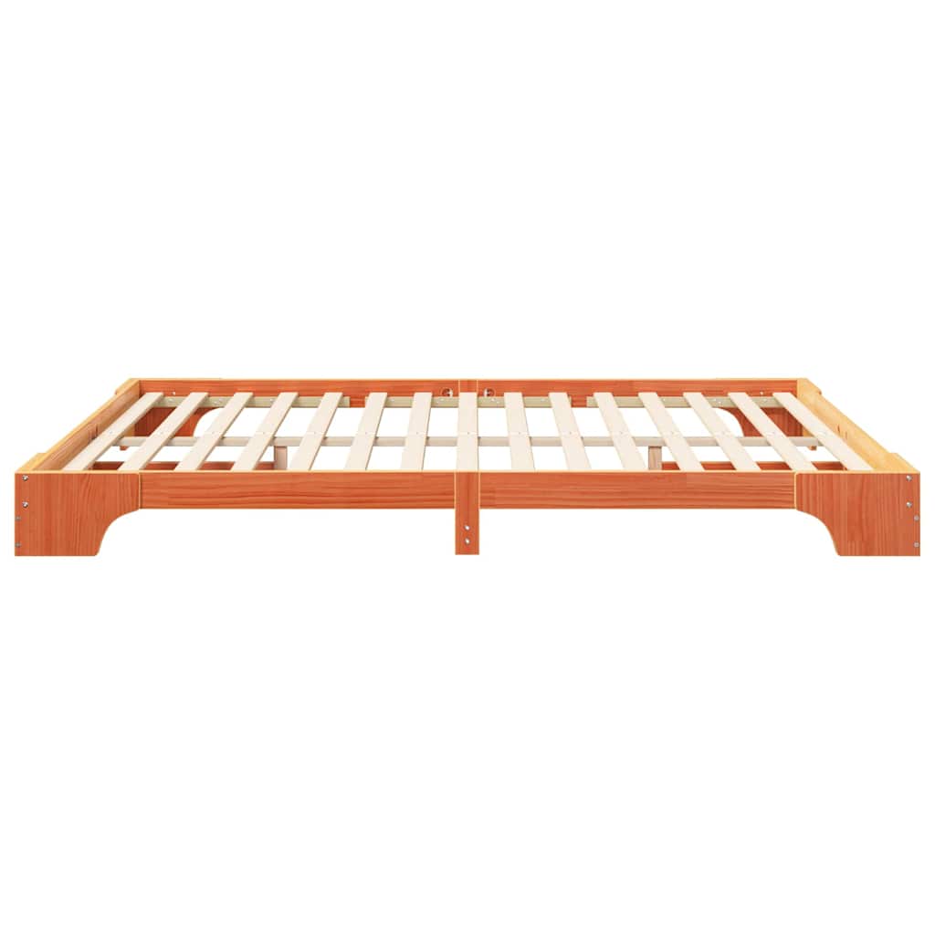 Bedframe met opslag Bruin 200 x 210 cm Hout