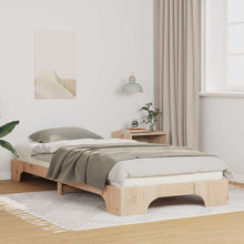 Bedframe met opslag Bruin 80 x 220 cm Massief grenenhout