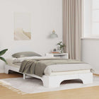 Bed Frame White 80 x 220 cm Solid Pine Wood
