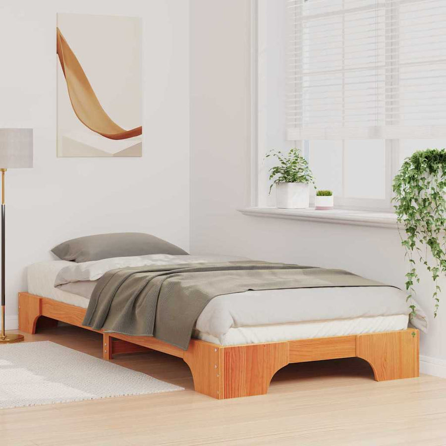 Bedframe Bruin 90 x 220 cm Hout