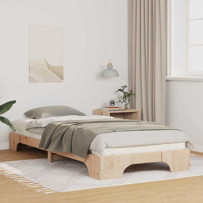 Bedframe met opslag Bruin 100 x 220 cm Hout