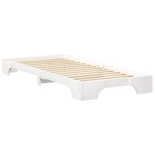 Bedframe met opslag Wit 100 x 220 cm Massief grenenhout
