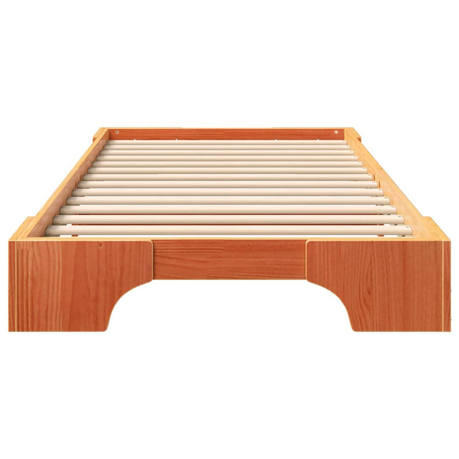 Bedframe met opslag Bruin 100 x 220 cm Hout