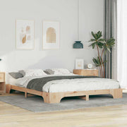 Bedframe 160x220 cm massief grenenhout bruin