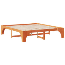 Bedframe met opslag Bruin 200 x 200 cm Massief grenenhout