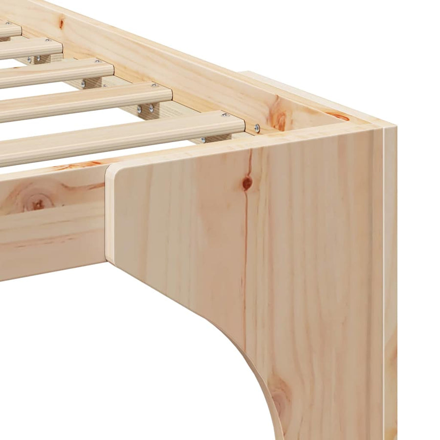 Bedframe met opslag Bruin 180 x 200 cm Massief grenenhout