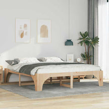 Bedframe met opslag Bruin 180 x 200 cm Massief grenenhout