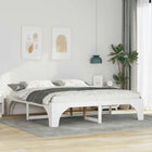 Bedframe 180x200 cm massief grenenhout wit