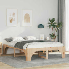 Bedframe met opslag Bruin 160 x 200 cm Massief grenenhout