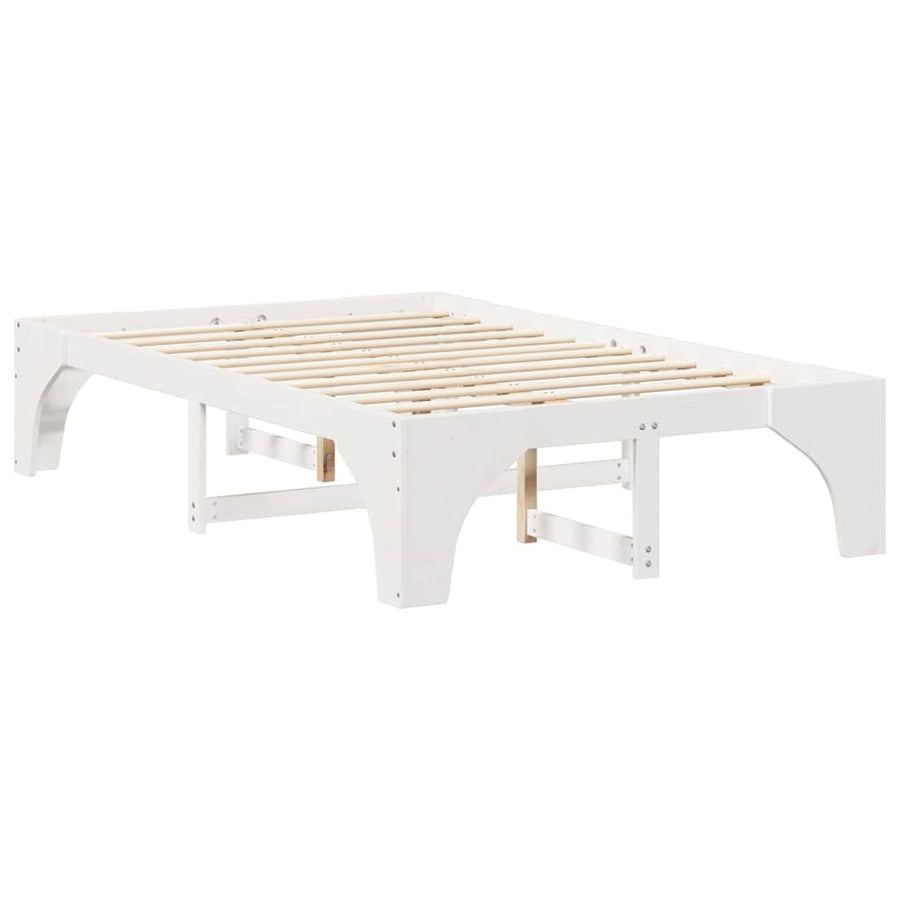 Bedframe Wit 140 x 190 cm Massief grenenhout