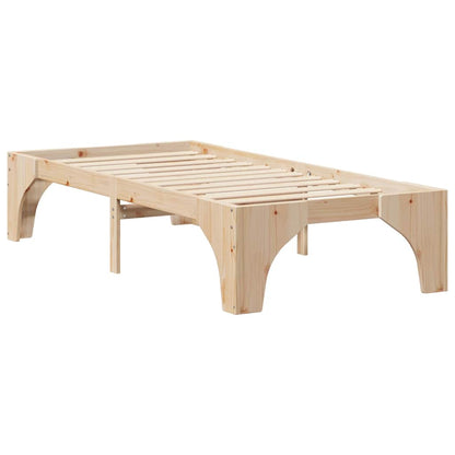 Bedframe met opslag Bruin 90 x 200 cm Massief grenenhout