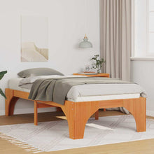Bedframe met opslag Bruin 80 x 200 cm Massief grenenhout