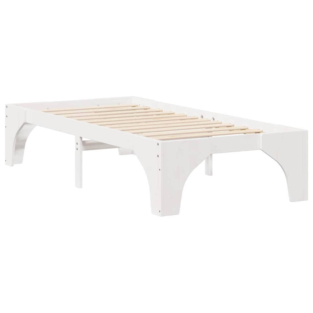 Bedframe Wit 90 x 190 cm Massief grenenhout