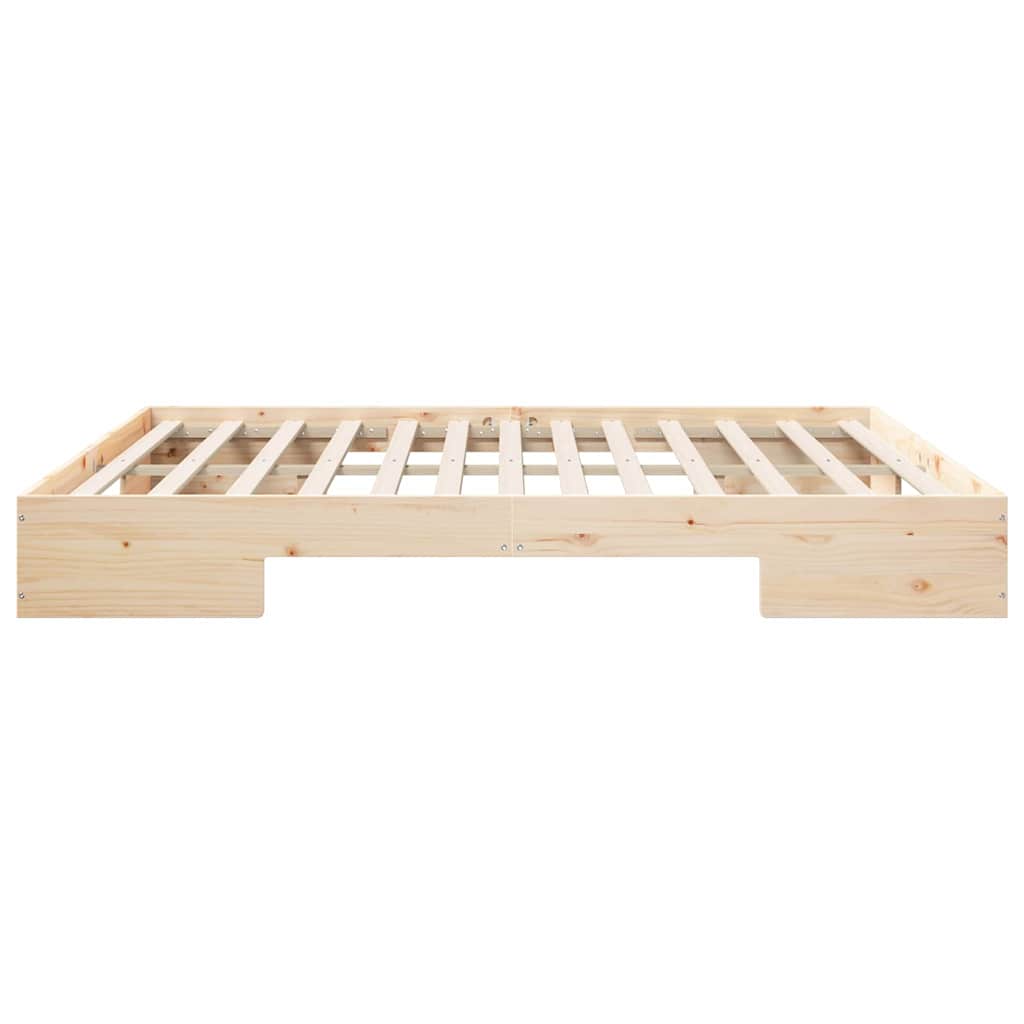 Bedframe met opslag Bruin 180 x 200 cm Massief grenenhout