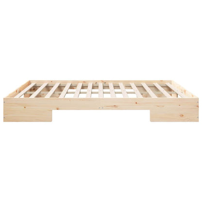 Bedframe met opslag Bruin 180 x 200 cm Massief grenenhout