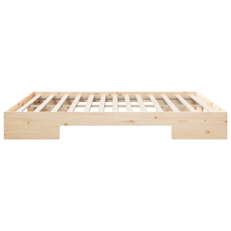 Bedframe met opslag Bruin 180 x 200 cm Massief grenenhout