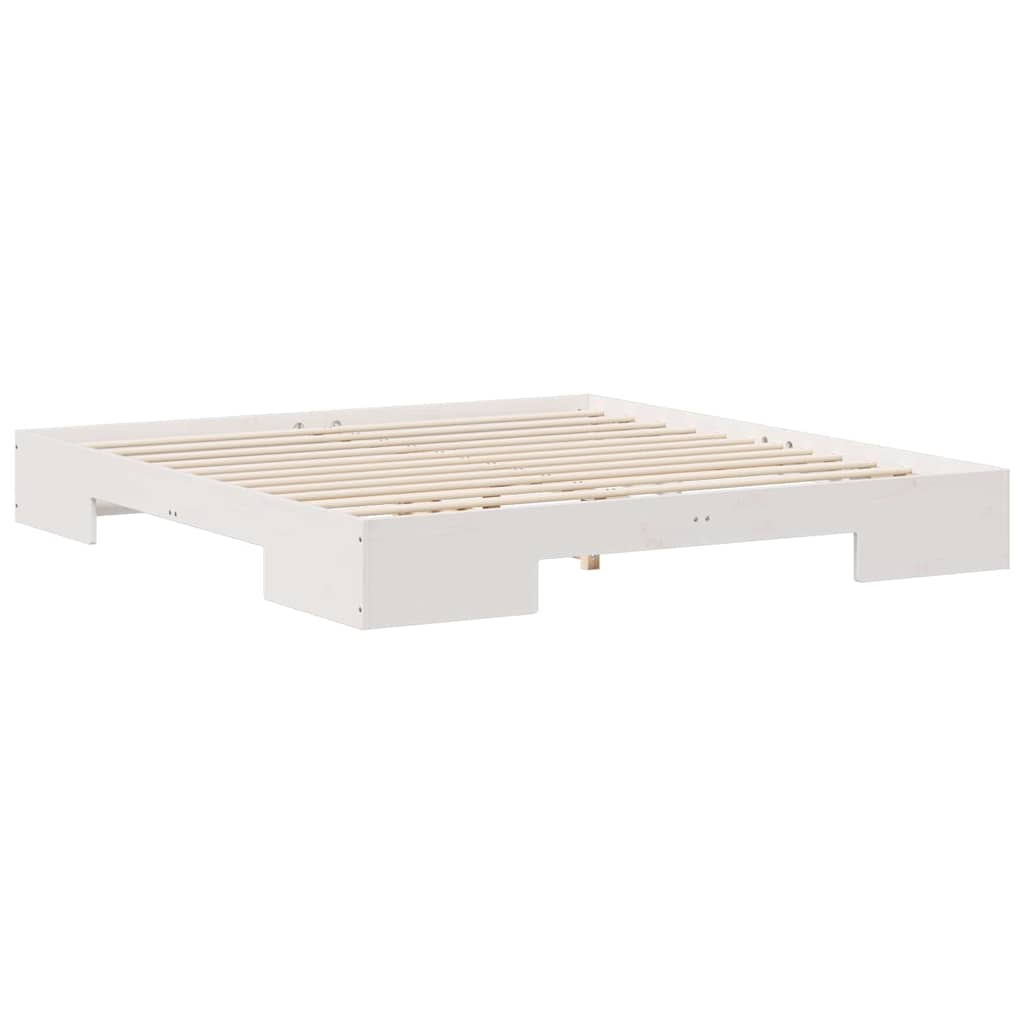 Bedframe Wit 180 x 200 cm Massief grenenhout