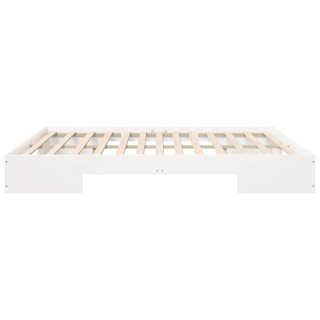 Bedframe Wit 180 x 200 cm Massief grenenhout