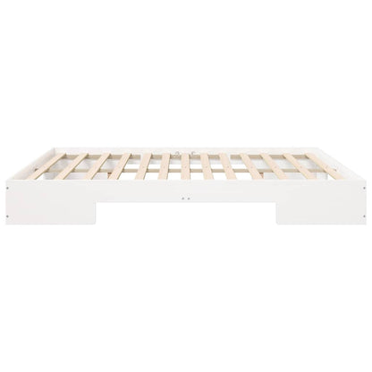 Bedframe Wit 180 x 200 cm Massief grenenhout