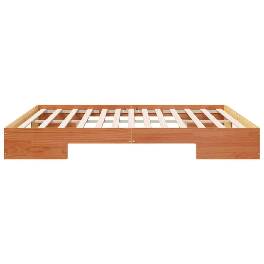 Bedframe met opslag Bruin 180 x 200 cm Massief grenenhout