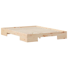 Bedframe met opslag Bruin 160 x 200 cm Massief grenenhout