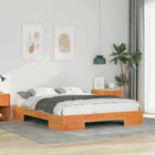 Bedframe massief grenenhout 140x200 cm bruin