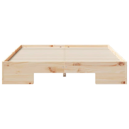 Bedframe met opslag Bruin 120 x 200 cm Massief grenenhout