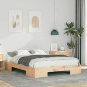 Brown Bed Frame 140 x 190 cm
