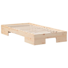 Bedframe met opslag Bruin 80 x 200 cm Massief grenenhout