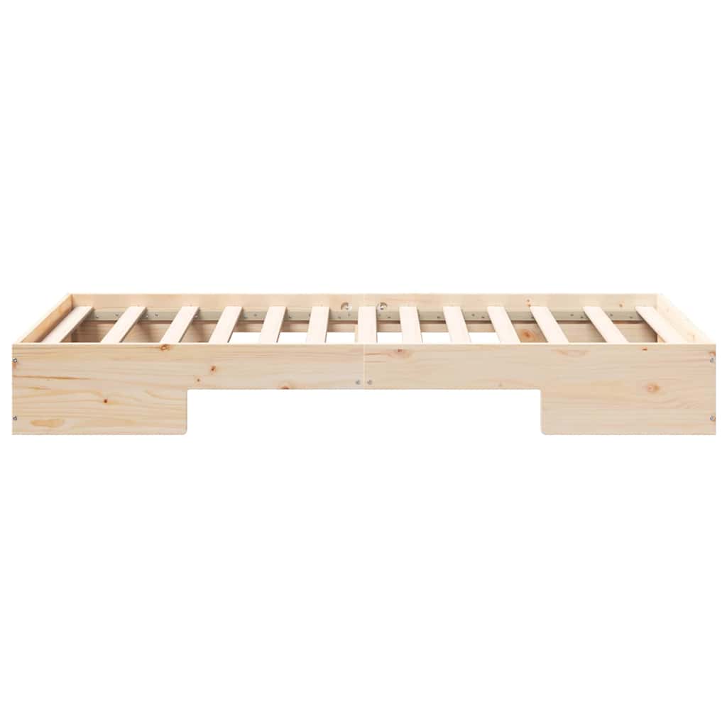 Bedframe met opslag Bruin 80 x 200 cm Massief grenenhout