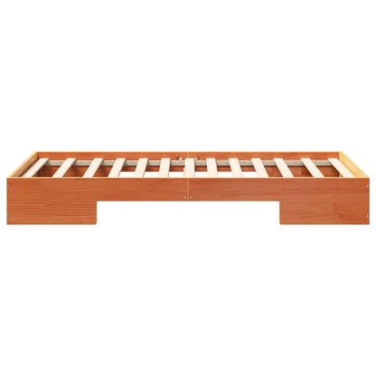 Bedframe met opslag Bruin 80 x 200 cm Massief grenenhout