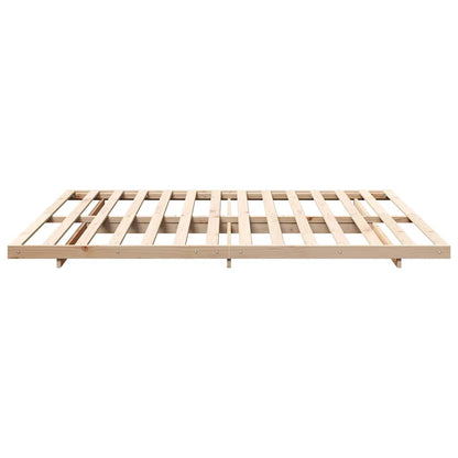 Bedframe Bruin 200 x 200 cm Massief grenenhout