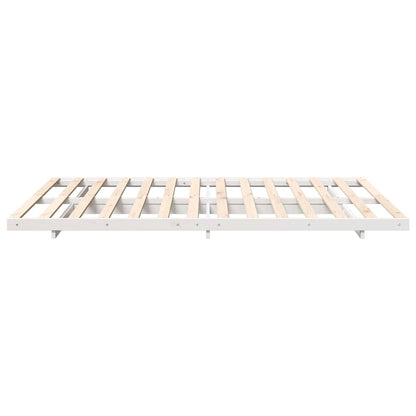 Bedframe Wit 150 x 200 cm Massief grenenhout