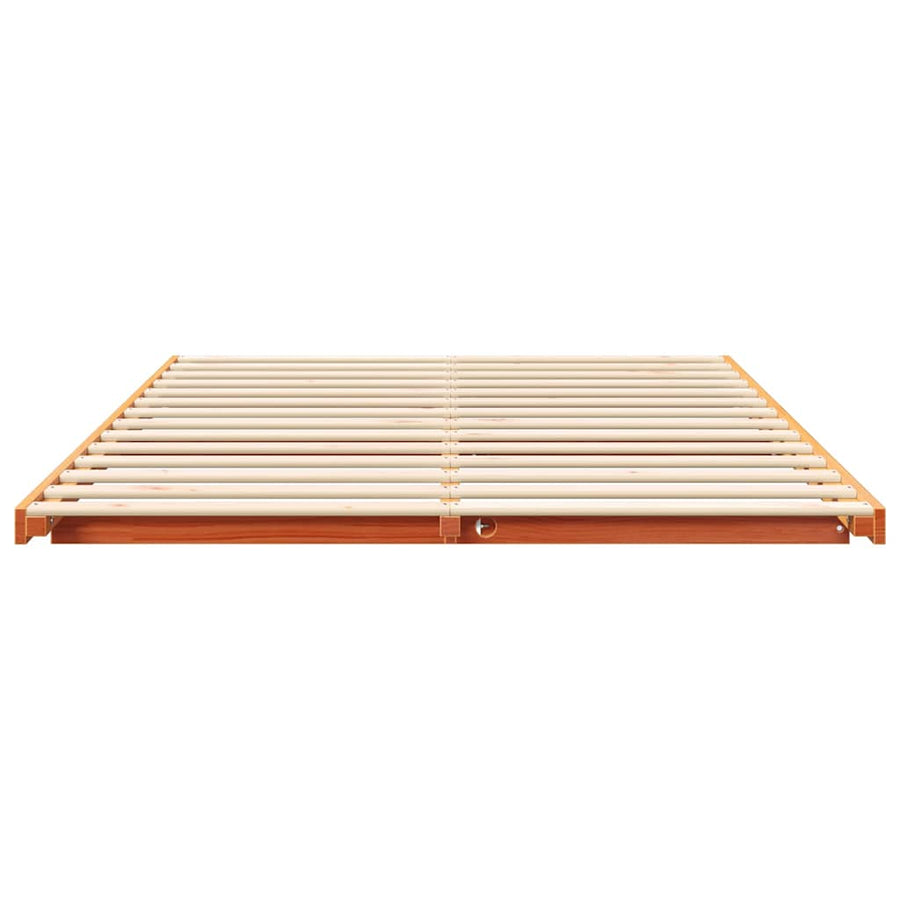 Bedframe Wasbruin 150 x 200 cm Massief grenenhout