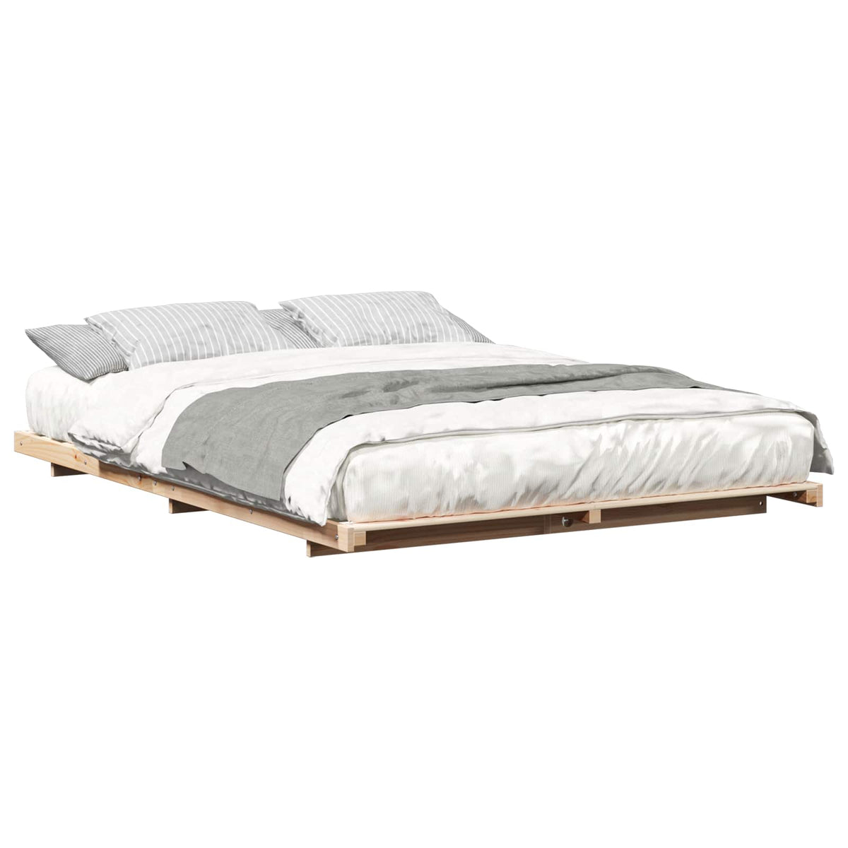 Bedframe Bruin 140 x 200 cm Massief grenenhout