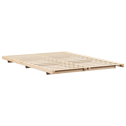 Bedframe Bruin 140 x 200 cm Massief grenenhout